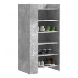 vidaXL Schuhschrank NA Schuhregal Schuhschrank Betongrau 52x37,5x100 cm Spanplatte grau