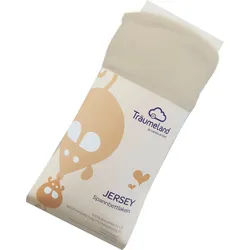 Bettlaken TRÄUMELAND "kuschelweiches Spannbetttuch Jersey", beige, B:75cm L:100cm, Jersey, Obermaterial: 100% Baumwolle, Bettlaken, Bettlaken, aus 100% kuscheliger Baumwolle
