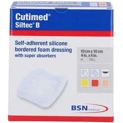 Cutimed Siltec B Schaumverb.10x10 cm mit Haftr.