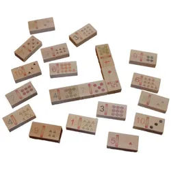 Erzgebirgische Holzspielwaren Ebert GmbH Lernspielzeug Lernspielzeug Zahlendomino BxHxT 58x29x14,5cm NEU bunt