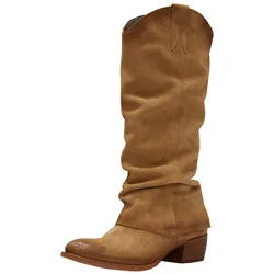 Felmini Stiefel Leder Bikerboots braun 36 EU