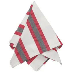 Xxxl Stoffserviette , Rot , Textil , Streifen , 45x45 cm , Oeko-Tex® Standard 100 , Geschirr, Tischkultur & Serviergeschirr, Servietten