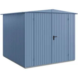 Hörmann Metall-Gerätehaus Berry Classic mit Satteldach Typ 2, 259 x 248 cm,taubenblau,6,4 m2