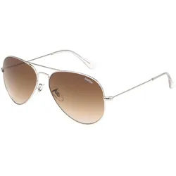 iVIATOR Sunglasses-Silver-125 Gradient Brown - Unisex