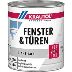 KRAUTOL Fenster- und Türenlack Venti glänzend weiß, 2,5 l