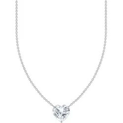 THOMAS SABO Kette mit Anhänger großer Herz-Anhänger, mit Zirkonia (synth) silberfarben