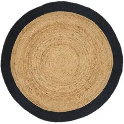 Casa Moro Baumteppich Jute Teppich Tamani Schwarz Natur Ø 150 cm