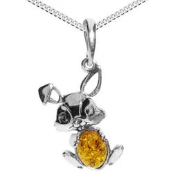OSTSEE-SCHMUCK Kette mit Anhänger Ostsee-Schmuck Kette mit Anhänger Hase Kette mit Anhänger Hase (2-tlg) silberfarben 42 cm