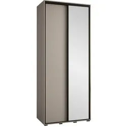Mirjan24 Kleiderschrank Dakota 3 120 cm , Beige , Kunststoff , Rechteckig , 120x235x60 cm , Schlafzimmer, Kleiderschränke