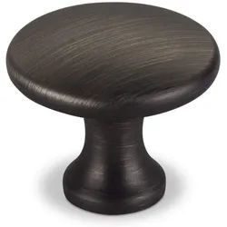 SO-TECH® Möbelknopf Schrankknopf DENISE Ø 29 mm Höhe 25 mm (1-St), Zinkdruckguss, Edelstahloptik dunkel, inkl. Befestigungsschr silberfarben