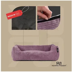 Rohrschneider Tierbett Hundebett Hundekorb Cordstoff, inkl. Gassibeutel rosa 42 cm x 55 cm