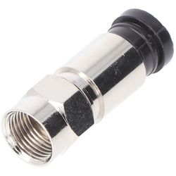 Goobay Kompressions-F-Stecker 7,0 mm - Kompressions-Adapter aus Zink mit Nickelkontakten