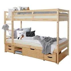 Etagenbett Finn mit 4 Schubkasten ca.90x200cm Kiefer