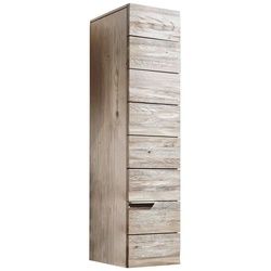 Voglauer Midischrank , Eichefarben , Metall , Wildeiche , furniert, mehrschichtige Massivholzplatte (Tischlerplatte) , 3 Fächer , 32x128x35 cm , Goldenes M, Made in Austria , Beimöbel erhältlich , Badezimmer, Badmöbel, Midischränke