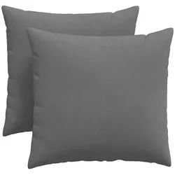 vidaXL Sitzauflage Sofakissen 2 Stück Dunkelgrau 45 x 45 cm Stoff, (2 St) grau