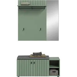 Garderobe Station 2-tlg. Graugrün