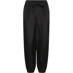 Stoffhose KAFFE "Casual Hose KAbella", Damen, Gr. 44, N-Gr, schwarz deep, Obermaterial: 50% Viskose LENZING ECOVERO CV LenzEcov. 50% Viskose CV., Hosen Stoffhose