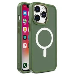 Magnetic Color Matte Case for iPhone 15 Plus - Green