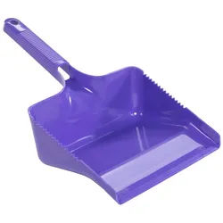 10x Kehrschaufel Eckig,Ohne Lippe M.besenkamm,Lila,350X222X110Mm Handschuhe 10 St