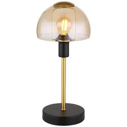 GLOBO LIGHTING Schreibtischlampe, Leuchtmittel nicht inklusive, Tischlampe rauch Leseleuchte Lampe Tischleuchte Glaskugel H 32 cm