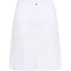Midirock CREAM "Rock CRKammina", Damen, Gr. 38, snow weiß, Obermaterial: 70% Baumwolle CO. 29% Polyester PES. 1% Elasthan EL., Röcke