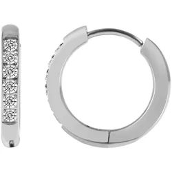 Adelia ́s Paar Creolen Damen Creolen aus Edelstahl Ø 12 mm silberfarben