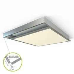 LED Panel Aufbaurahmen Classic 62x62cm silber Aufputz Montagerahmen