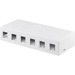Goobay Keystone Leergehäuse 6-port - mit einfacher Snap-In Montage