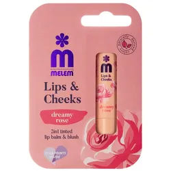 Melem Lippenbalsam Lips & Cheeks Rose – 2-in-1 Lippen- & Wangenbalsam