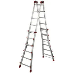 HAILO Mehrzweckleiter »M80«, 4x6 Sprossen, max. Arbeitshöhe: 675 cm - silberfarben