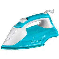Russel Hobbs Dampfbügeleisen , Hellblau , Kunststoff, Keramik , 240 ml , 11.4x13.9x27.4 cm , Sprayeinrichtung, Selbstentkalkung, für Leitungswasser geeignet, Tropf-Stopp, stufenlose Temperaturwahl, Betriebskontrollleuchte , Haushalt & Kleinelektro, Wäschepflege, Bügeleisen