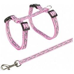 TRIXIE Geschirr Katzengeschirr mit Leine Geschirr: 27-45 cm / 10 mm / Leine: 1,20 m mit Katzenmotiv