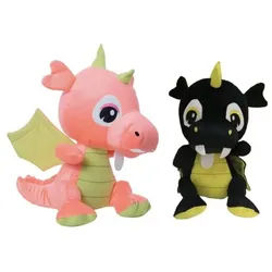 Tinisu Kuscheltier Drache Kuscheltier - 36 cm Plüschtier Süßer Baby Dragon Stofftier rosa