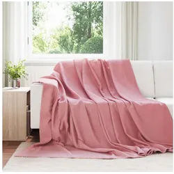 vidaXL Tagesdecke, Wohndecken 24 Stück Rosa 270 x 240 cm Fleece rosa