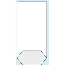 2000 Kreuzbodenbeutel, OPP-Folie 180 x 340 mm, transparent