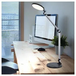 GLOBO LIGHTING Schreibtischlampe, LED-Leuchtmittel fest verbaut, Neutralweiß, Warmweiß, Tageslichtweiß, LED Tischlampe Wohnzimmerleuchte Touchdimmer beweglich CCT H 90,5 cm silberfarben