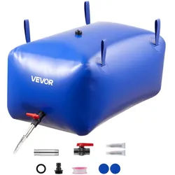 VEVOR Wasserspeicherblase, 240 L PVC-Weichwasserbeutel, Wasserspeicherbehälter, auslaufsicherer & verschleißfester Wohnmobil-Wassertank für die Bewässerung im Outdoor, Camping