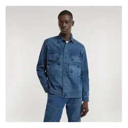 G-Star für Herren. D25182-D894-G925 Utility-Überhemd blau (XXL), Lässig, Langarm, Bio-Baumwolle, Nachhaltig