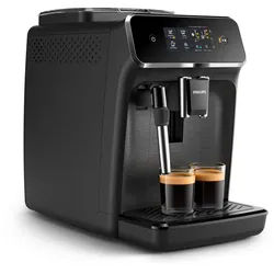 Philips Kaffeevollautomat EP2220/10 2200 Serie, 2 Kaffeespezialitäten, Panarello Milchschäumer, anpassbarer Aromastärke schwarz