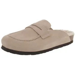GENUINS Genuins G104612 Lois Velour - Damen Schuhe Hausschuhe - Taupe Hausschuh braun 36 EU