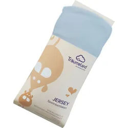 Träumeland Bettlaken kuschelweiches Spannbetttuch Jersey, Jersey, Gummizug: rundum, (1 Stück), aus 100% kuscheliger Baumwolle blau 40 cm x 90 cm