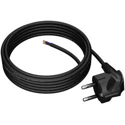 Anschlusskabel 10m mit Winkelstecker Uni-Schuko 250V 16A 3x1 mm2 OMY PP-50 Schwarz W-98438