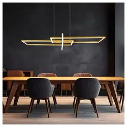 TRIO Leuchten LED Deckenleuchte, Leuchtmittel nicht inklusive, LED Design Decken Pendellampe messing matt Wohn Ess Zimmer Beleuchtung