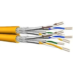 Draka UC1500 HS22, Datenkabel Cat.7A, S/FTP, 1500 MHz, Duplex 2x4x2xAWG22, melonengelb, Meterware