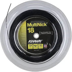 Ashaway Squashsaite Multinick 18 (Power+Kontrolle) schwarz 110m Rolle