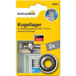 SCHELLENBERG Kugellager Maxi, für Achtkantwellen mit 60 mm Durchmesser (Set, 2-St), unterstützt die Leichtgängigkeit eines Rollladens silberfarben