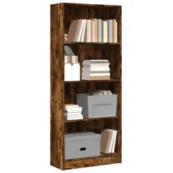 vidaXL Regal NA Bücherregal Räuchereiche 60x24x143 cm Spanplatte braun