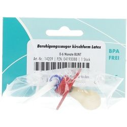Dr. Junghans® Beruhigungssauger kirschform Latex 0-6 Monate bunt