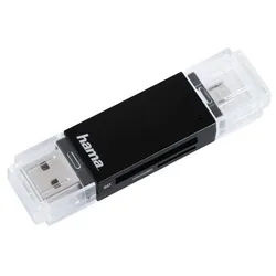 Hama Kartenleser SD/microSD Basic schwarz