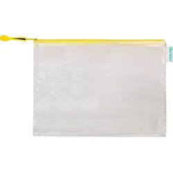 Tarifold Prospekthülle Reißverschlusstasche PVC gelb A4 330x240mm VE=8 Stück. gelb